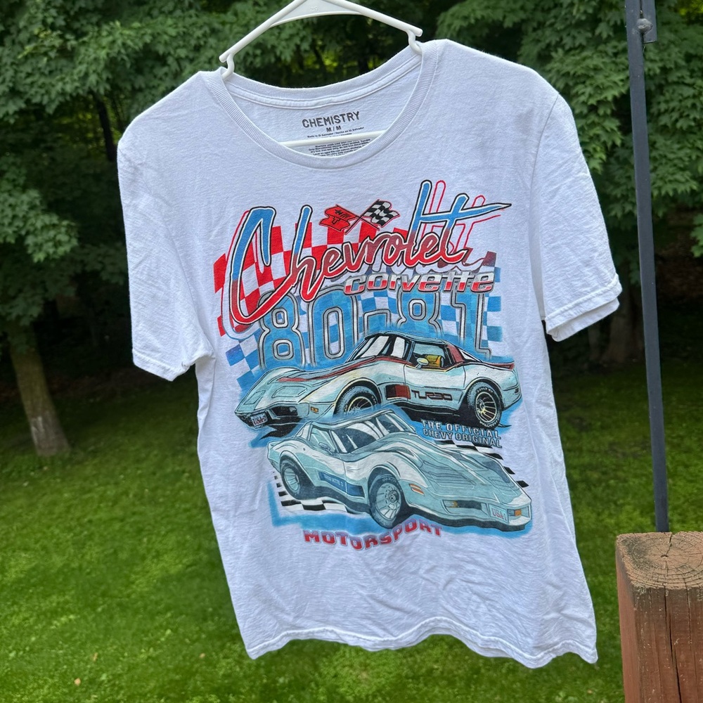 Chemistry White Kids Racing Car T-Shirt